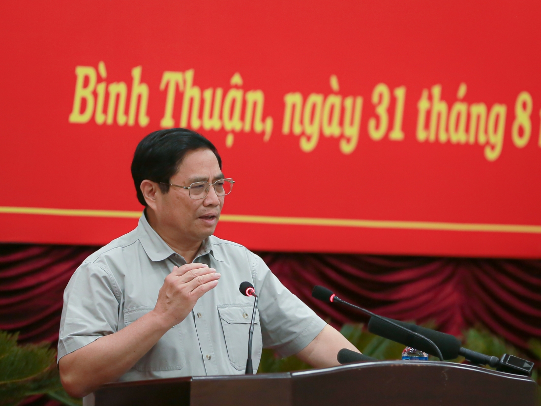 Thủ tướng Chính phủ Phạm Minh Chính phát biểu tại buổi làm việc