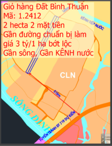 Đất 2 mặt tiền 1.9 hecta Gần sông Dinh tx Lagi sổ riêng giá đầu tư