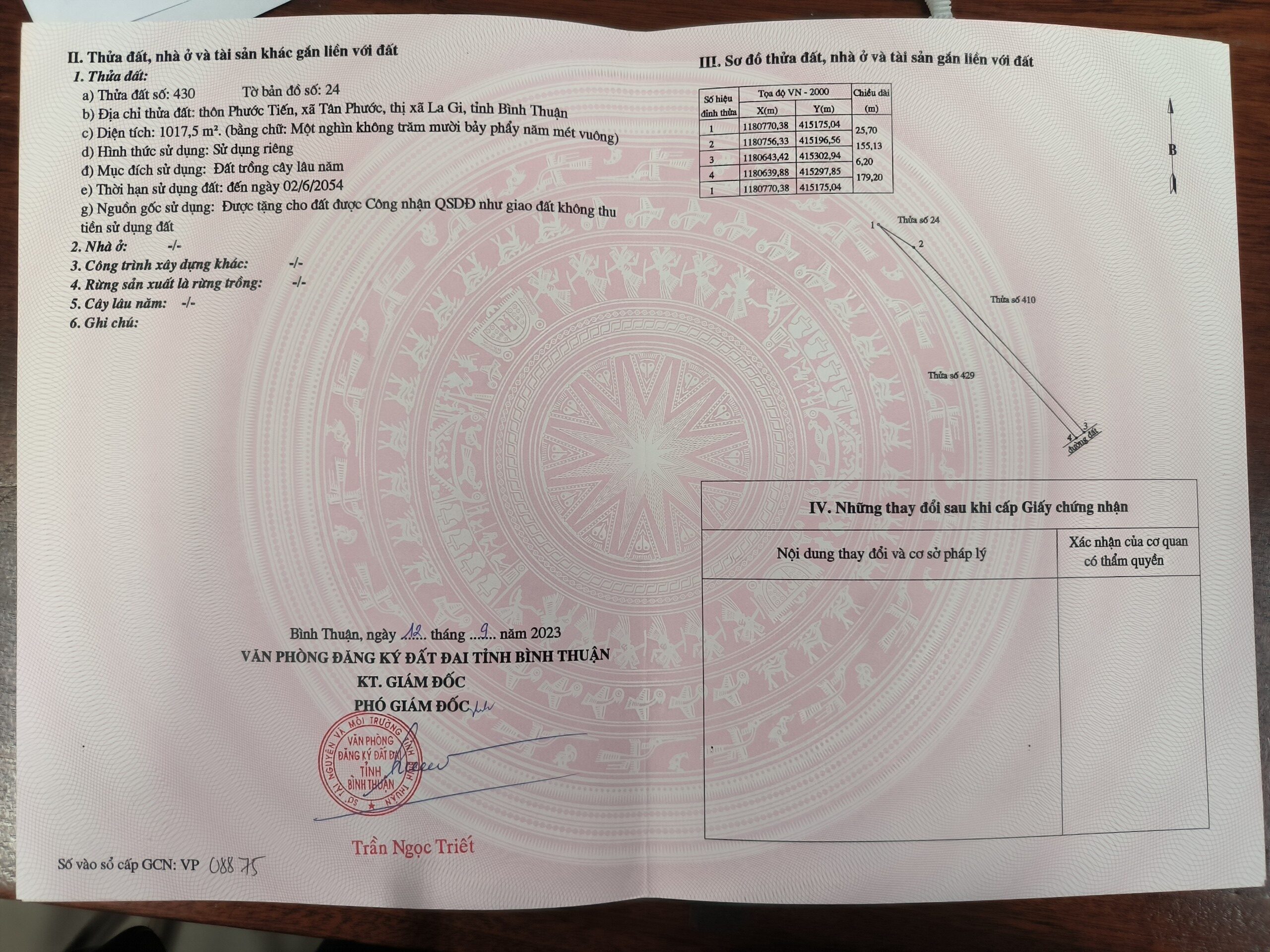 1 SÀO XÃ TÂN PHƯỚC THỊ XÃ LAGI GIÁ CHỈ 650 TRIỆU